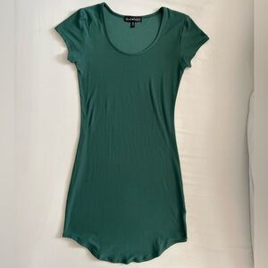 NWOT Derek Heart Scoop Neck Mini Dress in Forest Green, Size M